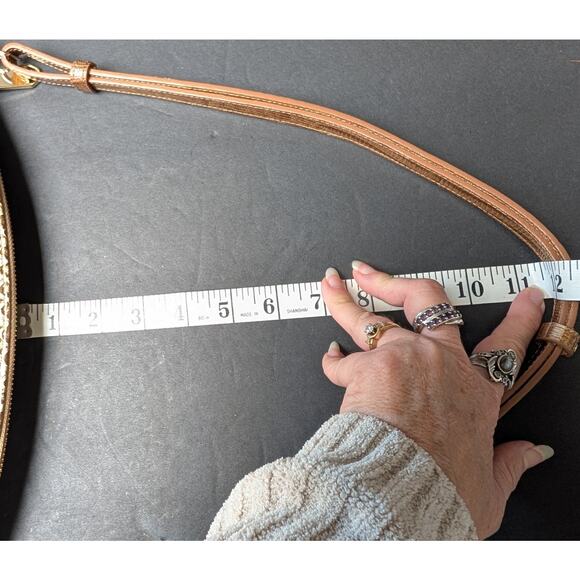 Beautiful Brahmin Duxbury Handbag Cream Gold Faux Snakeskin Satchel Crossbody - Picture 16 of 16